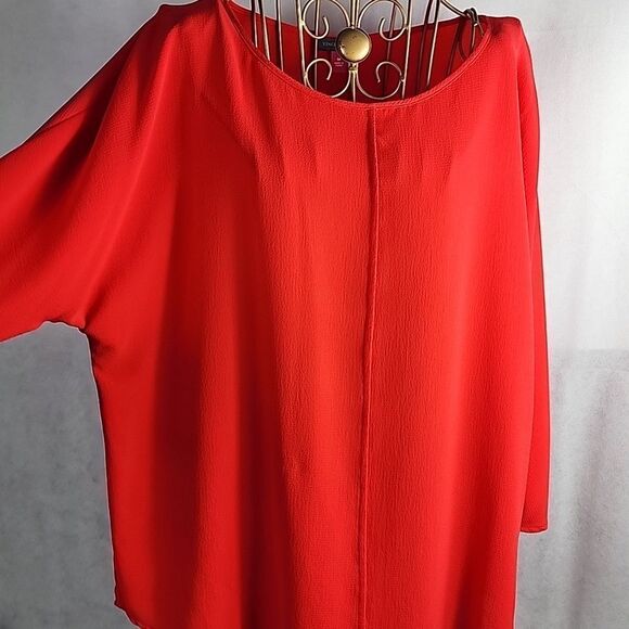 Coral Orange Vince Camuto Top with - Picture 1 of 6